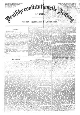 Deutsche constitutionelle Zeitung Sonntag 1. Oktober 1848