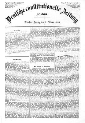 Deutsche constitutionelle Zeitung Freitag 6. Oktober 1848