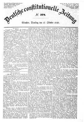 Deutsche constitutionelle Zeitung Dienstag 17. Oktober 1848