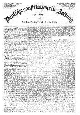 Deutsche constitutionelle Zeitung Freitag 27. Oktober 1848