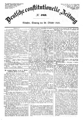 Deutsche constitutionelle Zeitung Sonntag 29. Oktober 1848