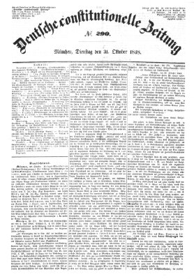 Deutsche constitutionelle Zeitung Dienstag 31. Oktober 1848