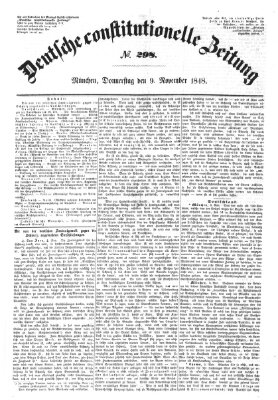 Deutsche constitutionelle Zeitung Donnerstag 9. November 1848