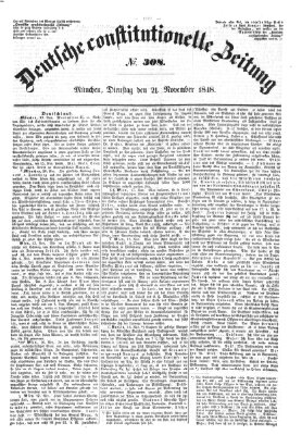 Deutsche constitutionelle Zeitung Dienstag 21. November 1848