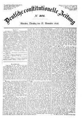 Deutsche constitutionelle Zeitung Montag 27. November 1848