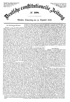 Deutsche constitutionelle Zeitung Donnerstag 14. Dezember 1848