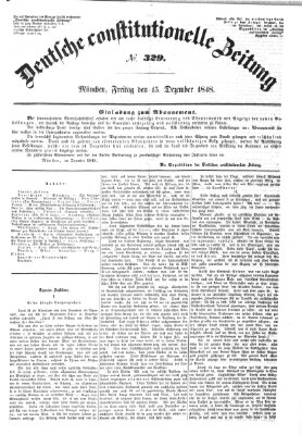 Deutsche constitutionelle Zeitung Freitag 15. Dezember 1848