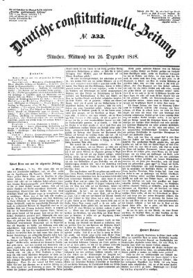 Deutsche constitutionelle Zeitung Mittwoch 20. Dezember 1848