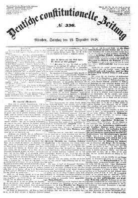 Deutsche constitutionelle Zeitung Samstag 23. Dezember 1848