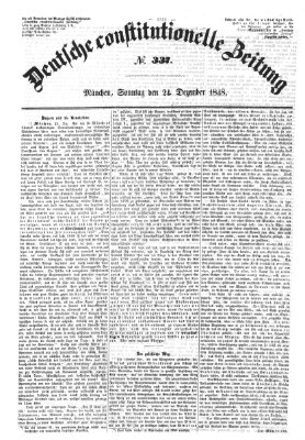 Deutsche constitutionelle Zeitung Sonntag 24. Dezember 1848