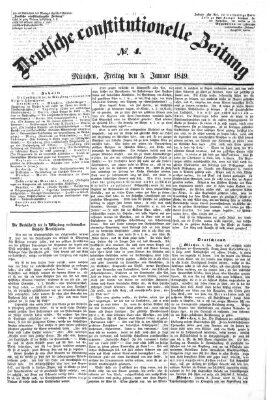 Deutsche constitutionelle Zeitung Freitag 5. Januar 1849