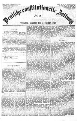 Deutsche constitutionelle Zeitung Samstag 6. Januar 1849