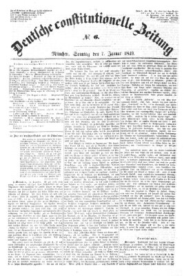 Deutsche constitutionelle Zeitung Sonntag 7. Januar 1849