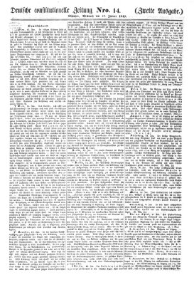 Deutsche constitutionelle Zeitung Mittwoch 17. Januar 1849