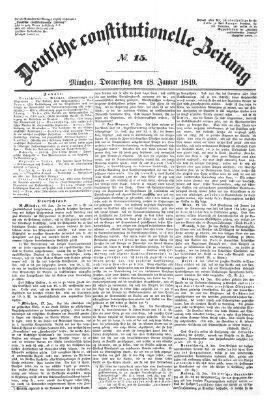 Deutsche constitutionelle Zeitung Donnerstag 18. Januar 1849