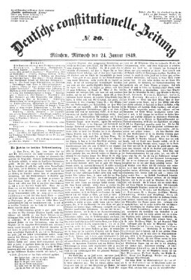 Deutsche constitutionelle Zeitung Mittwoch 24. Januar 1849