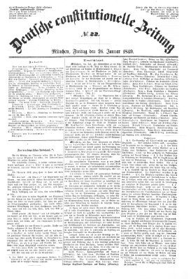 Deutsche constitutionelle Zeitung Freitag 26. Januar 1849