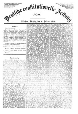 Deutsche constitutionelle Zeitung Dienstag 6. Februar 1849