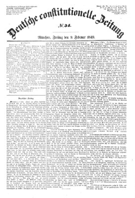 Deutsche constitutionelle Zeitung Freitag 9. Februar 1849