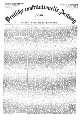 Deutsche constitutionelle Zeitung Montag 26. Februar 1849