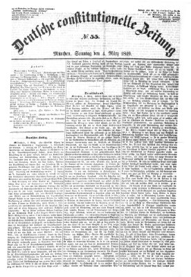 Deutsche constitutionelle Zeitung Sonntag 4. März 1849