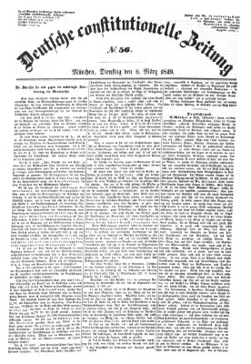 Deutsche constitutionelle Zeitung Dienstag 6. März 1849