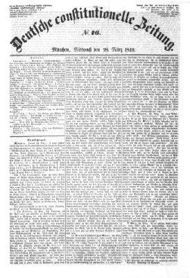 Deutsche constitutionelle Zeitung Mittwoch 28. März 1849
