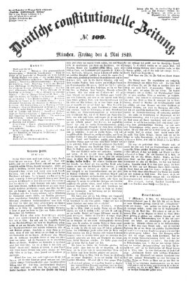 Deutsche constitutionelle Zeitung Freitag 4. Mai 1849