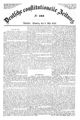 Deutsche constitutionelle Zeitung Sonntag 6. Mai 1849