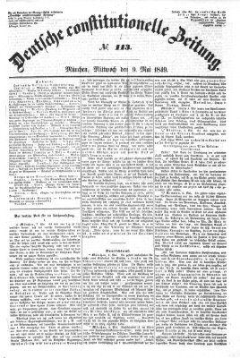 Deutsche constitutionelle Zeitung Mittwoch 9. Mai 1849