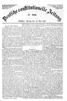 Deutsche constitutionelle Zeitung Freitag 11. Mai 1849