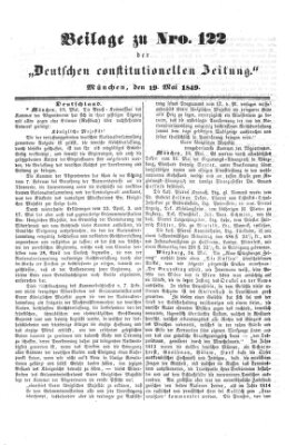 Deutsche constitutionelle Zeitung Samstag 19. Mai 1849