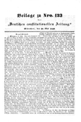 Deutsche constitutionelle Zeitung Sonntag 20. Mai 1849