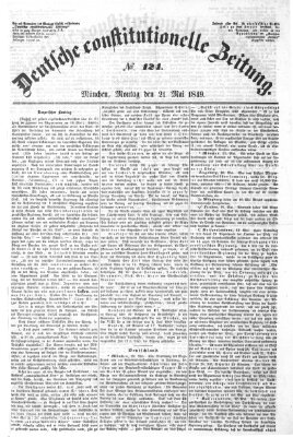 Deutsche constitutionelle Zeitung Montag 21. Mai 1849