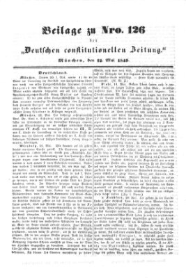 Deutsche constitutionelle Zeitung Mittwoch 23. Mai 1849