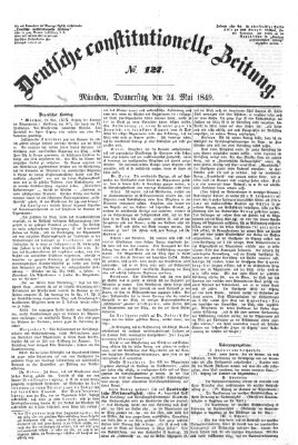 Deutsche constitutionelle Zeitung Donnerstag 24. Mai 1849