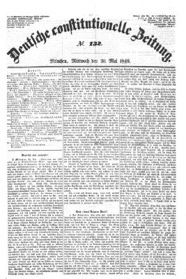 Deutsche constitutionelle Zeitung Mittwoch 30. Mai 1849