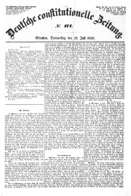 Deutsche constitutionelle Zeitung Mittwoch 11. Juli 1849