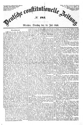 Deutsche constitutionelle Zeitung Sonntag 22. Juli 1849