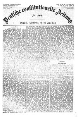 Deutsche constitutionelle Zeitung Mittwoch 25. Juli 1849