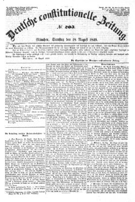 Deutsche constitutionelle Zeitung Freitag 17. August 1849