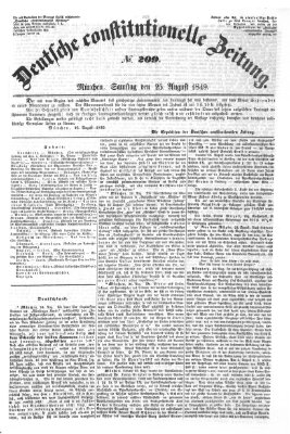 Deutsche constitutionelle Zeitung Freitag 24. August 1849