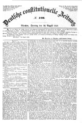 Deutsche constitutionelle Zeitung Samstag 25. August 1849