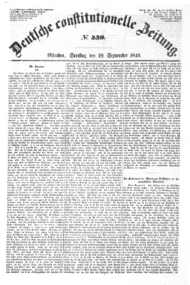 Deutsche constitutionelle Zeitung Freitag 28. September 1849