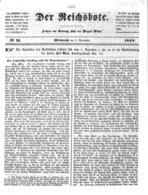 Der Reichsbote Mittwoch 1. November 1848