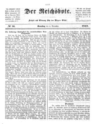 Der Reichsbote Samstag 4. November 1848