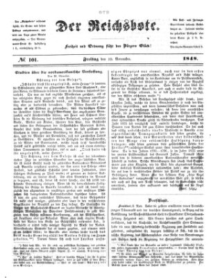 Der Reichsbote Freitag 10. November 1848