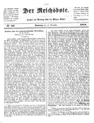 Der Reichsbote Sonntag 12. November 1848