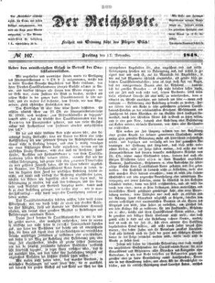 Der Reichsbote Freitag 17. November 1848