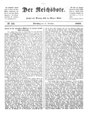 Der Reichsbote Dienstag 28. November 1848